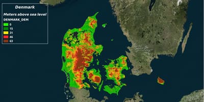 地图丹麦气候 