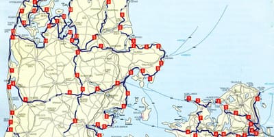 丹麦国家周期的路线地图
