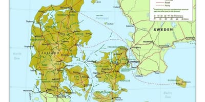 地图丹麦kommune