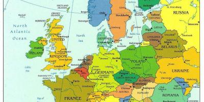 欧洲地图表示丹麦
