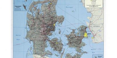 国际机场在丹麦的地图
